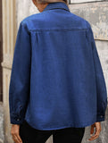 Women's Washed Denim Cardigan Long-Sleeve Jacket_CWJS00041