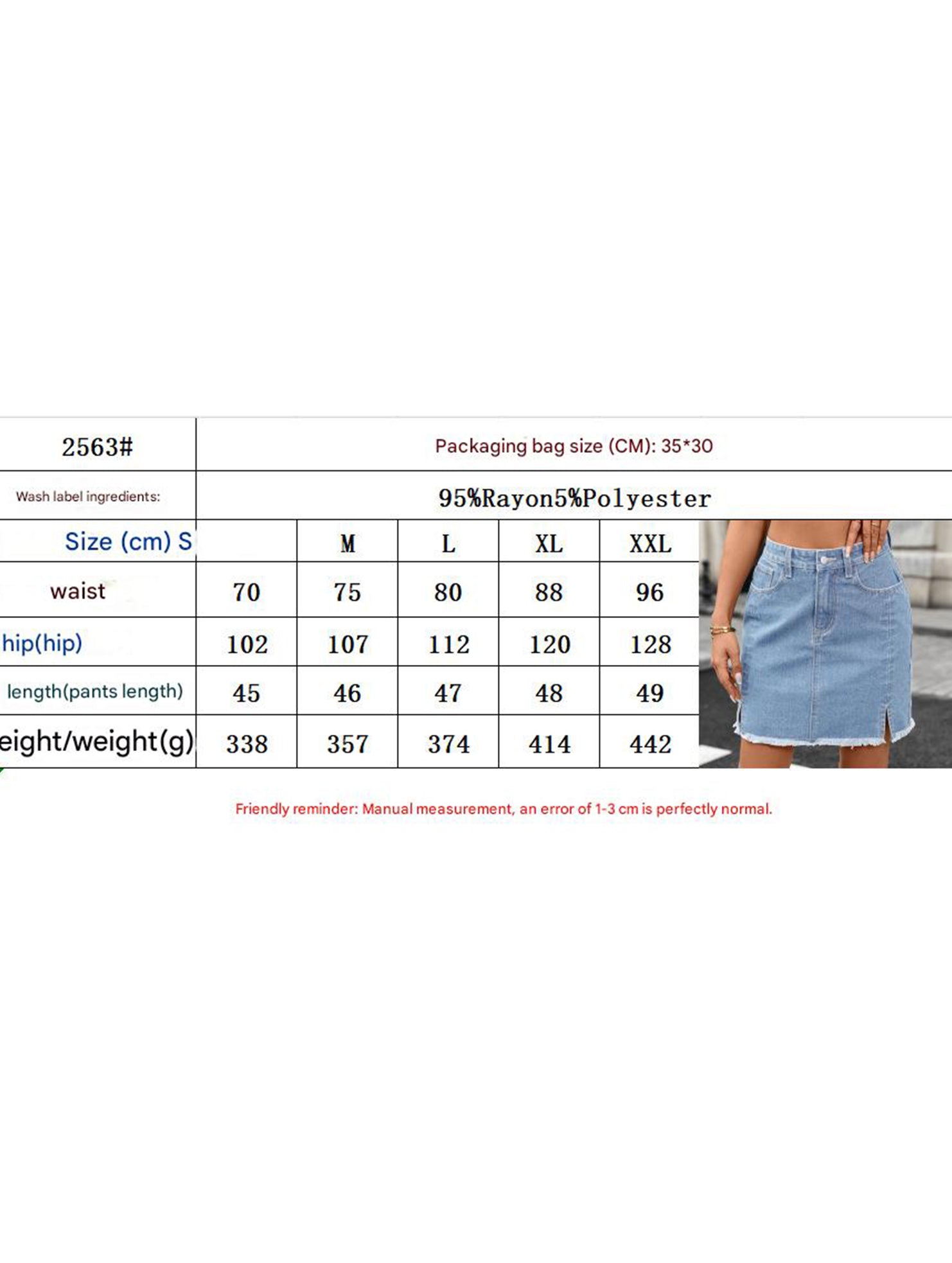 Washed Slit Denim Mini Skirt_CWJSK00274