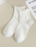 Womens Solid Color Ruffle Ankle Socks_CWMS0127