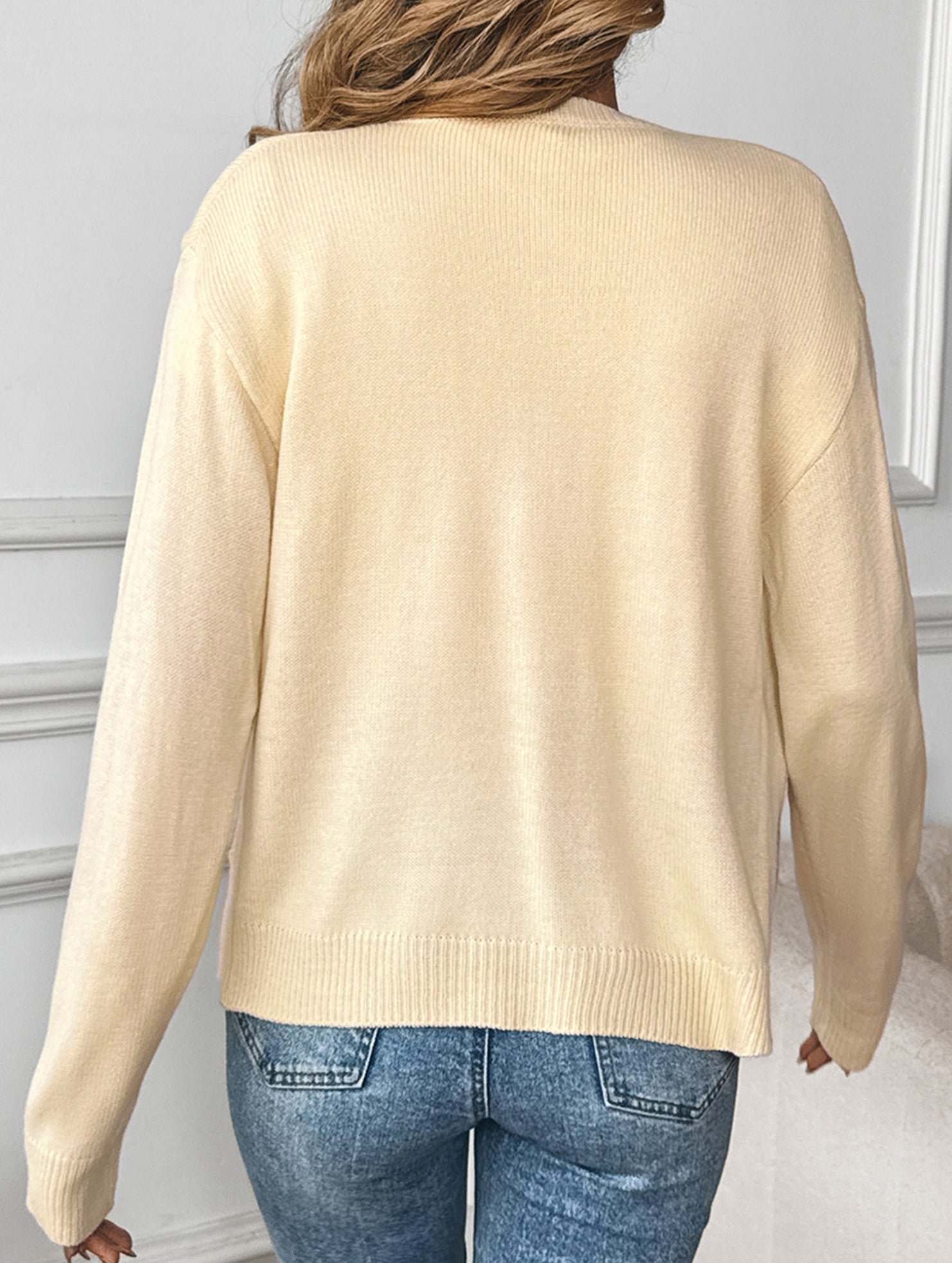Simple sweet bear cardigan sweater