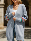 Casual patchwork knitted sweater