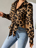 Smart Casual Leopard Print Button-Down Shirt