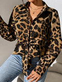 Smart Casual Leopard Print Button-Down Shirt