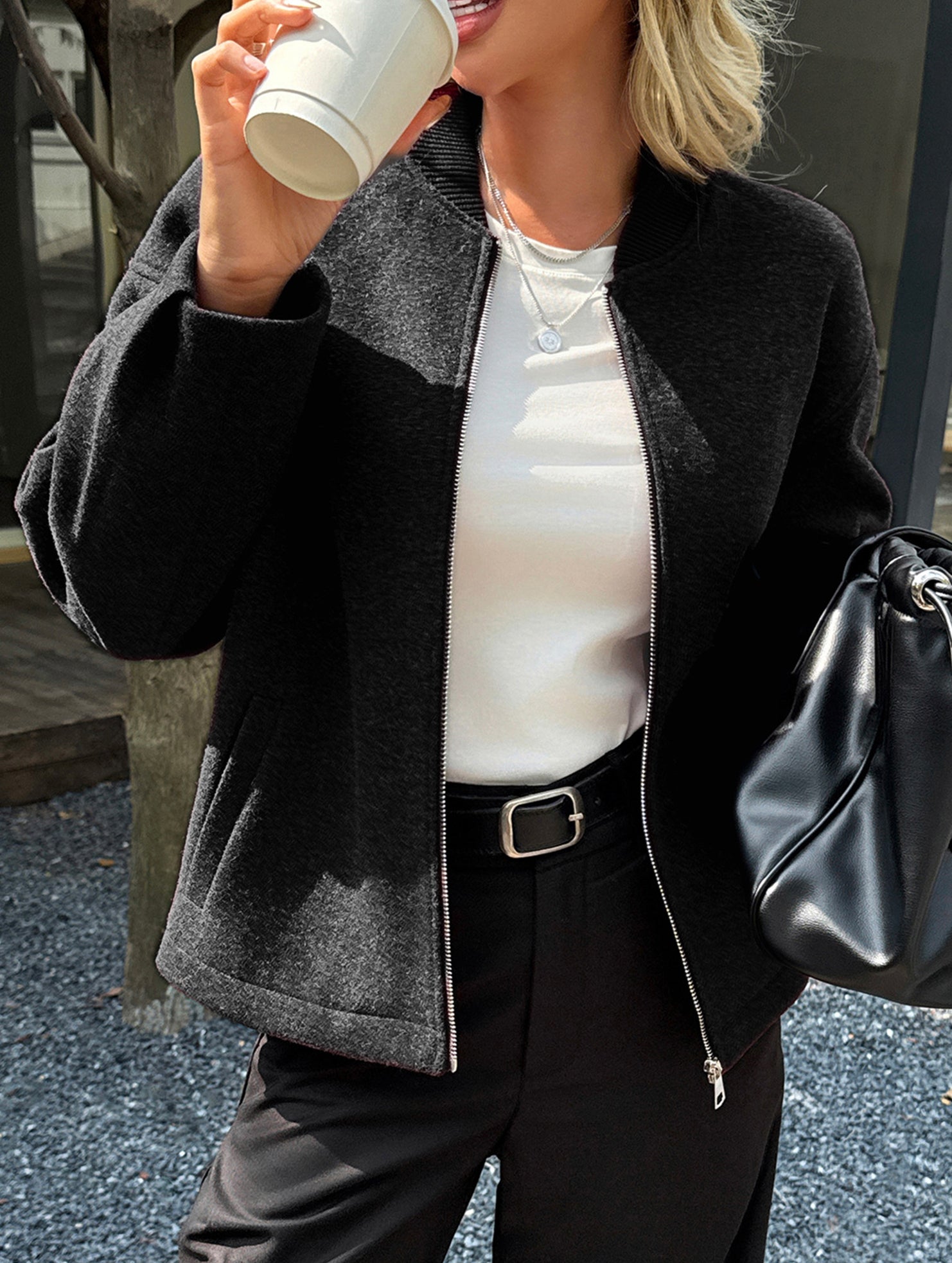 Casual long-sleeved vest jacket