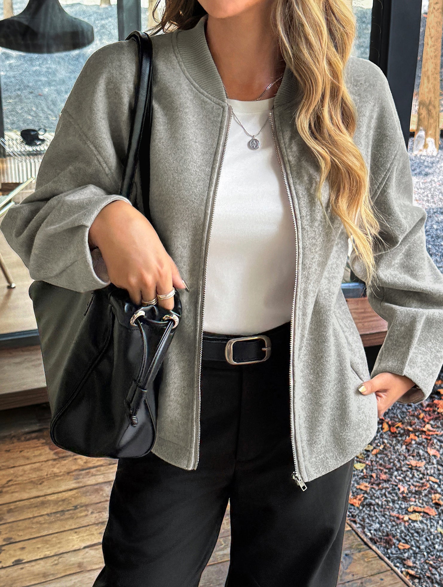 Casual long-sleeved vest jacket