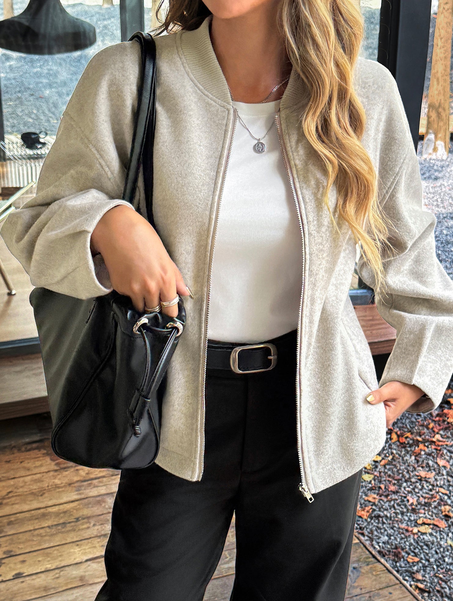 Casual long-sleeved vest jacket