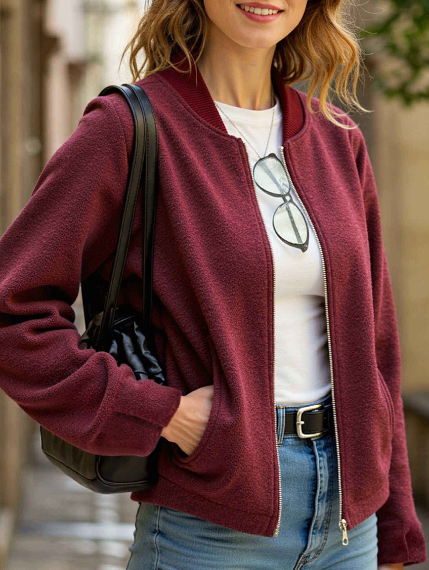 Casual long-sleeved vest jacket