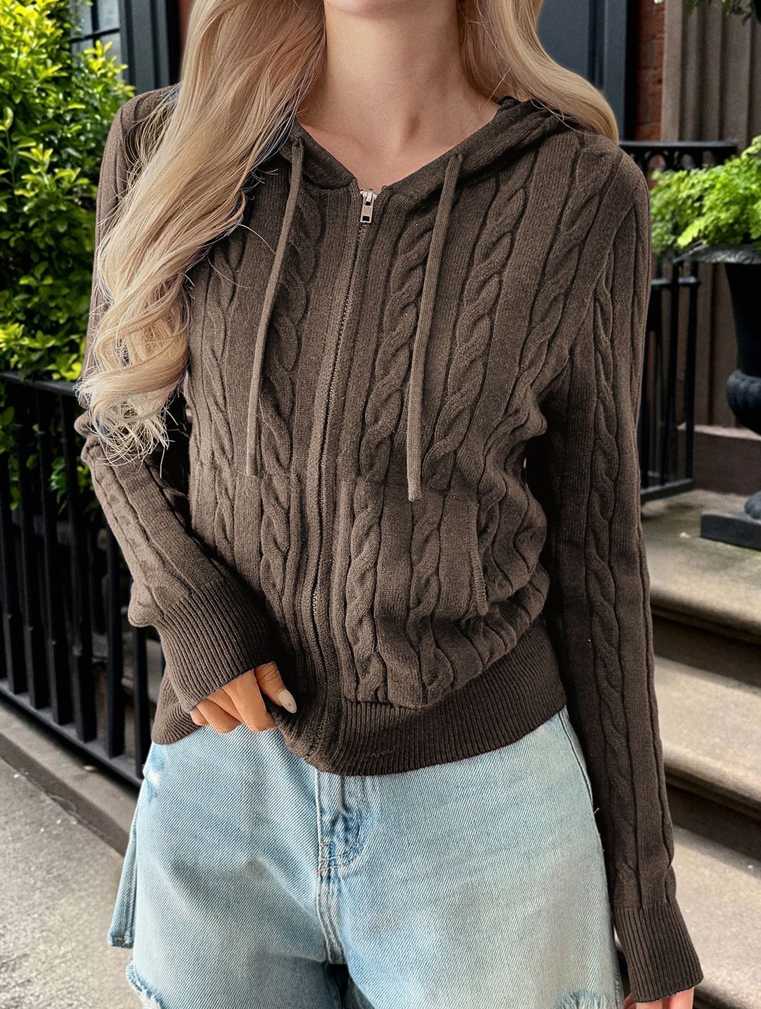 Casual woolen long-sleeved sweater