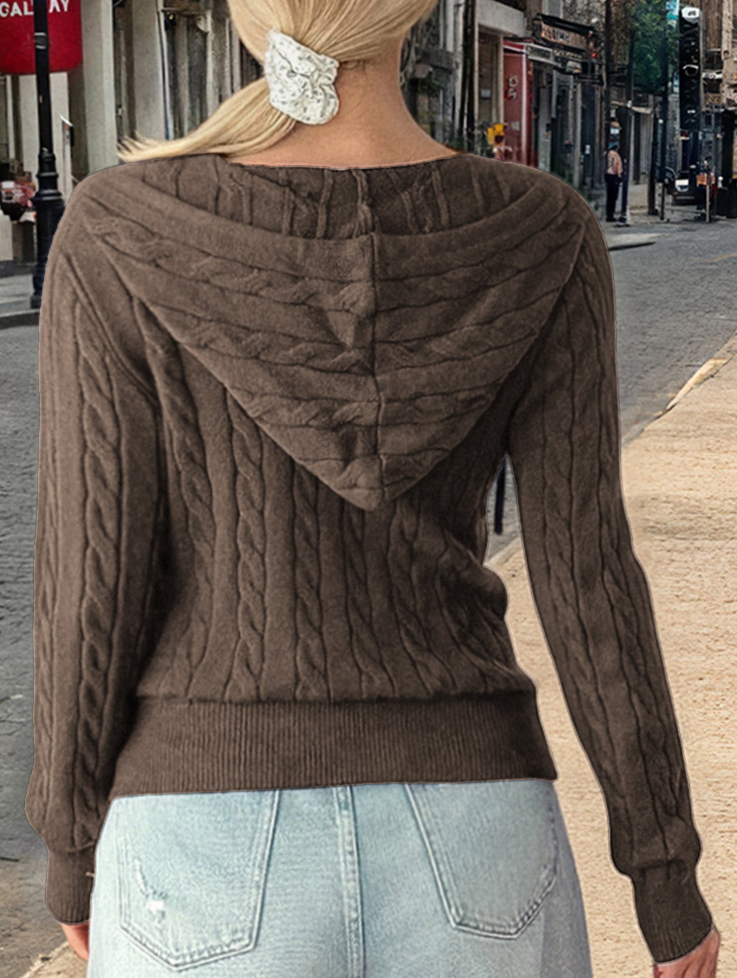 Casual woolen long-sleeved sweater