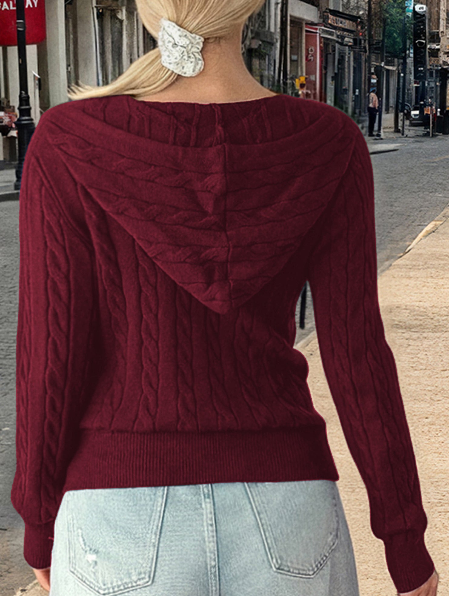Casual woolen long-sleeved sweater