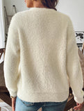 Pearl Button Four-Button Cardigan Sweater