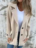 Casual loose lapel fake pocket cardigan
