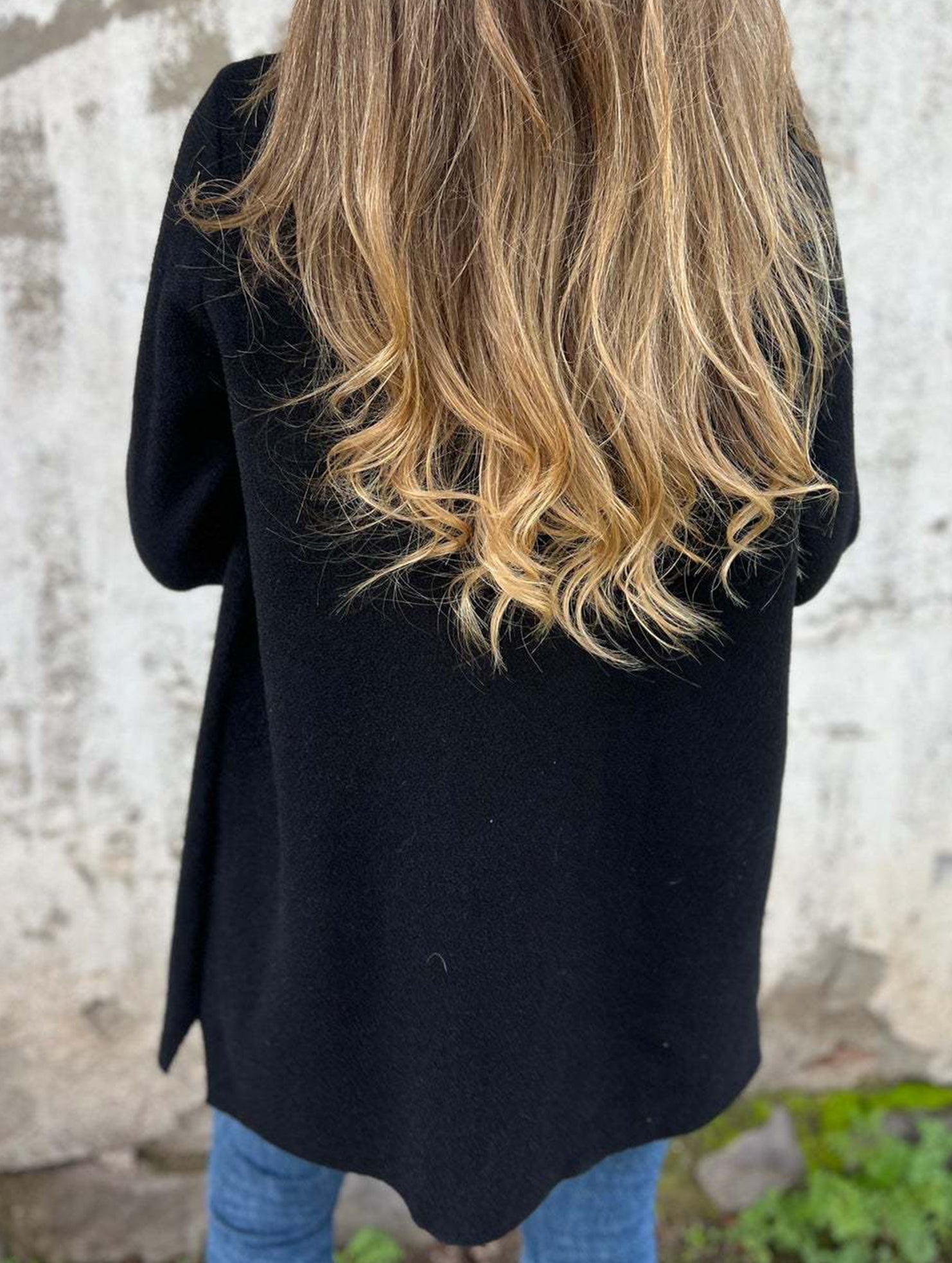 Casual loose lapel fake pocket cardigan