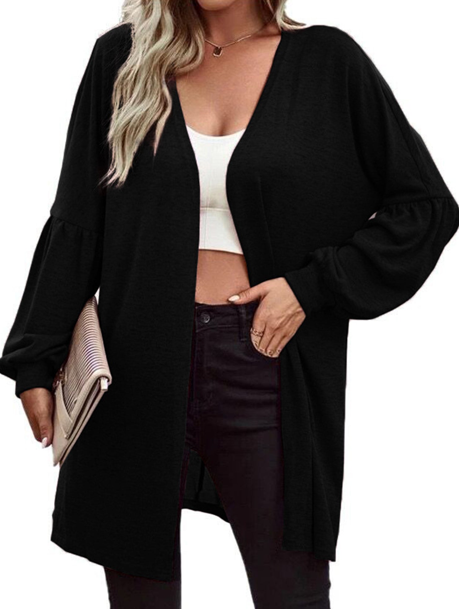 Fashionable cardigan knitted jacket