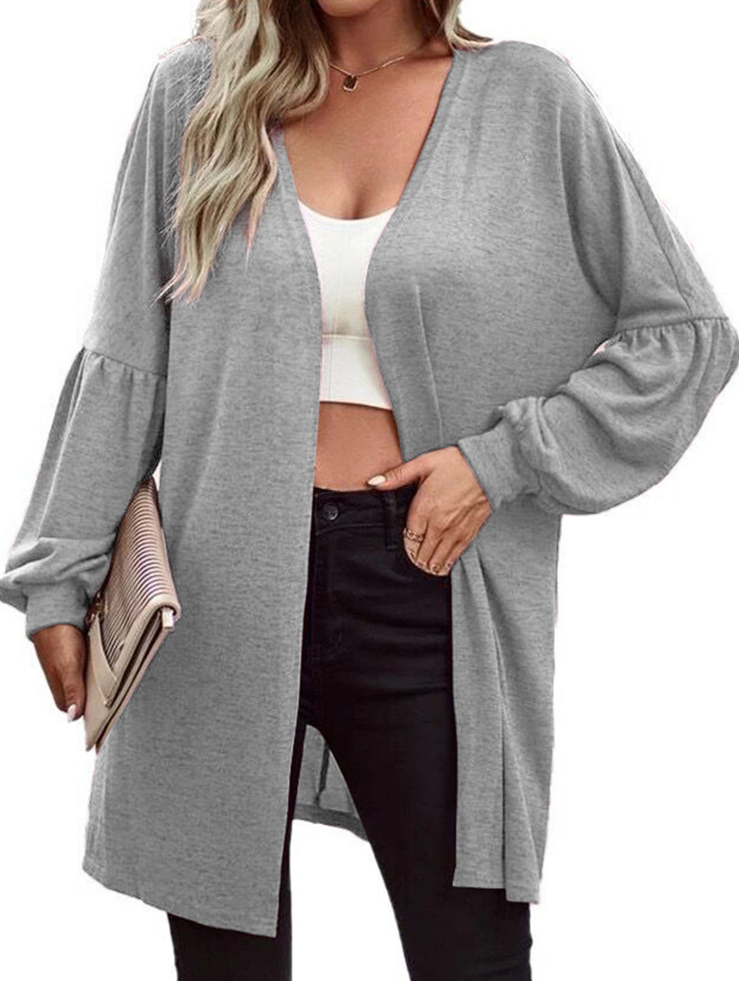 Fashionable cardigan knitted jacket