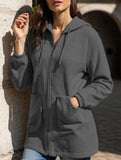 Casual loose long-sleeved half-zip sweatshirt