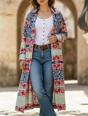 Lapel Long Single-Breasted Cardigan Shirt