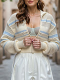 Casual hollow long-sleeved sweater