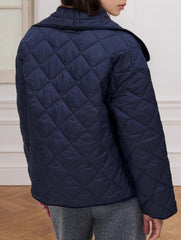 Fashion large lapel short cotton coat