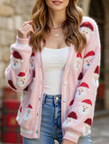 Casual Santa Jacquard Cardigan Sweater