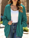 Pocket long-sleeved loose hooded sweatshirt