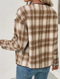 Retro-style high-end plaid cardigan