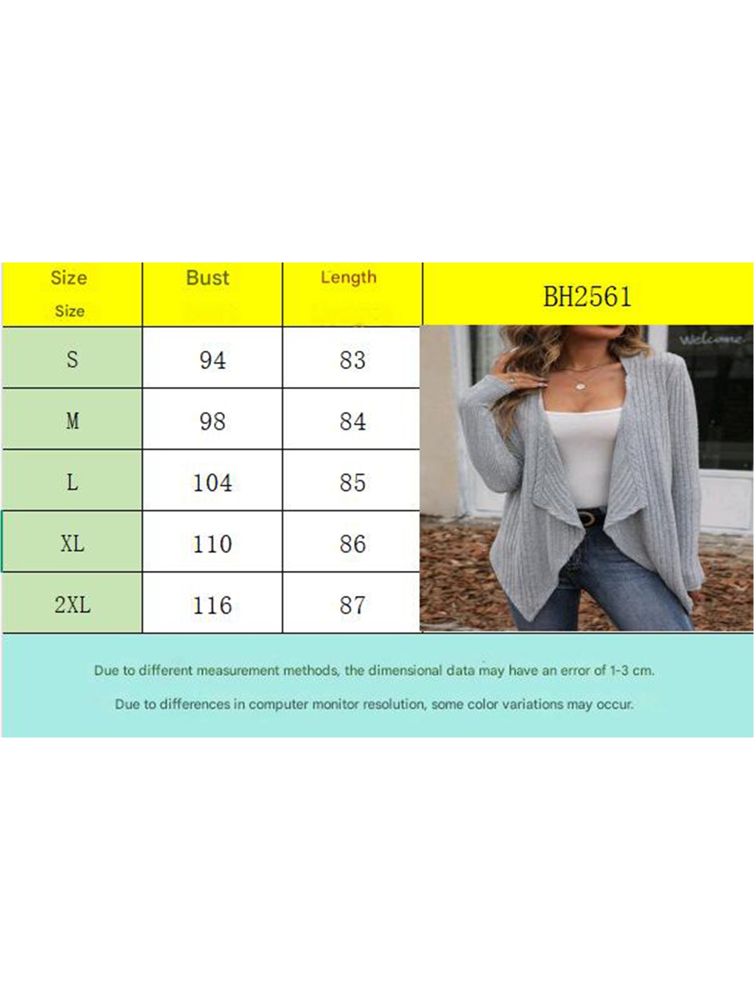 Casual ribbed knit cardigan