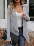 Casual ribbed knit cardigan