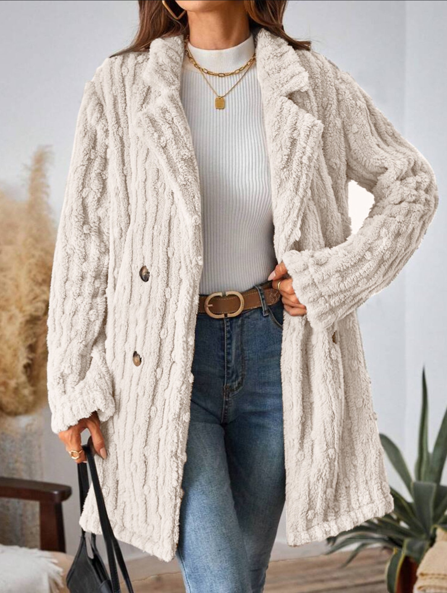 Lapel Casual Double-Breasted Jacket