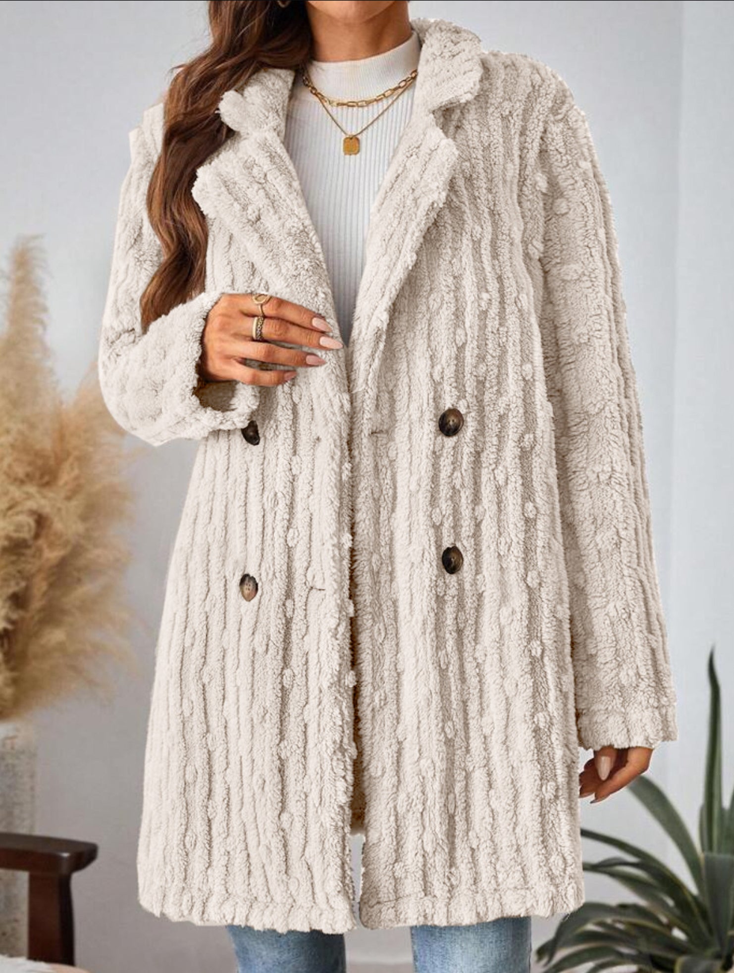 Lapel Casual Double-Breasted Jacket