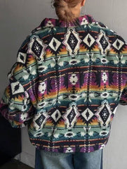 Stylish double-sided fleece zip-up cardigan