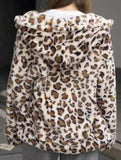 Hot-selling leopard print zip-up hooded cardigan