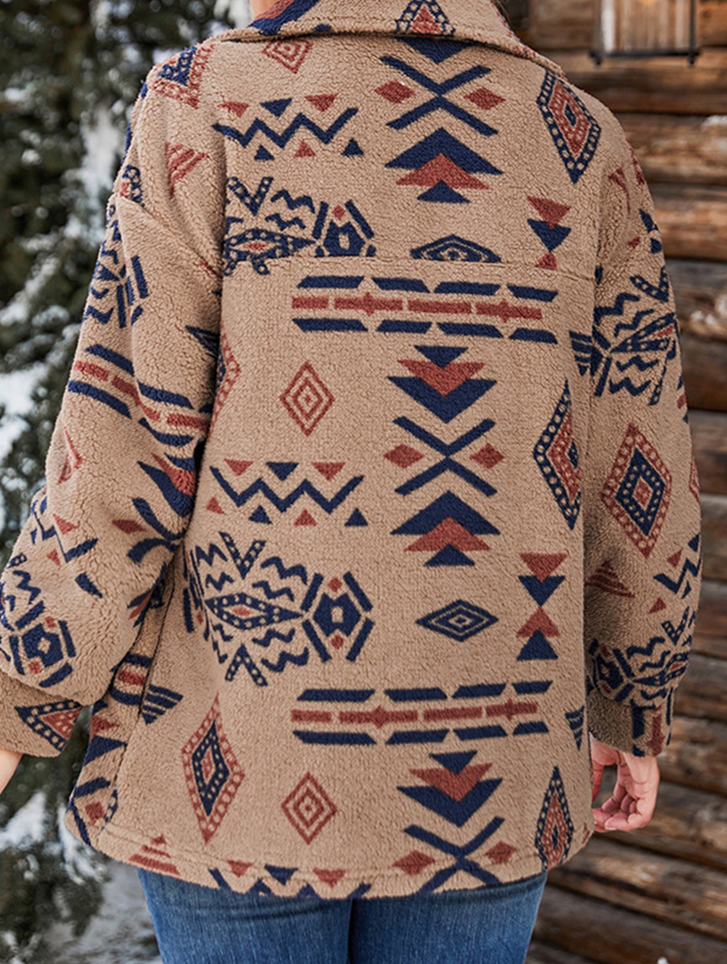 Retro collared long-sleeved jacket