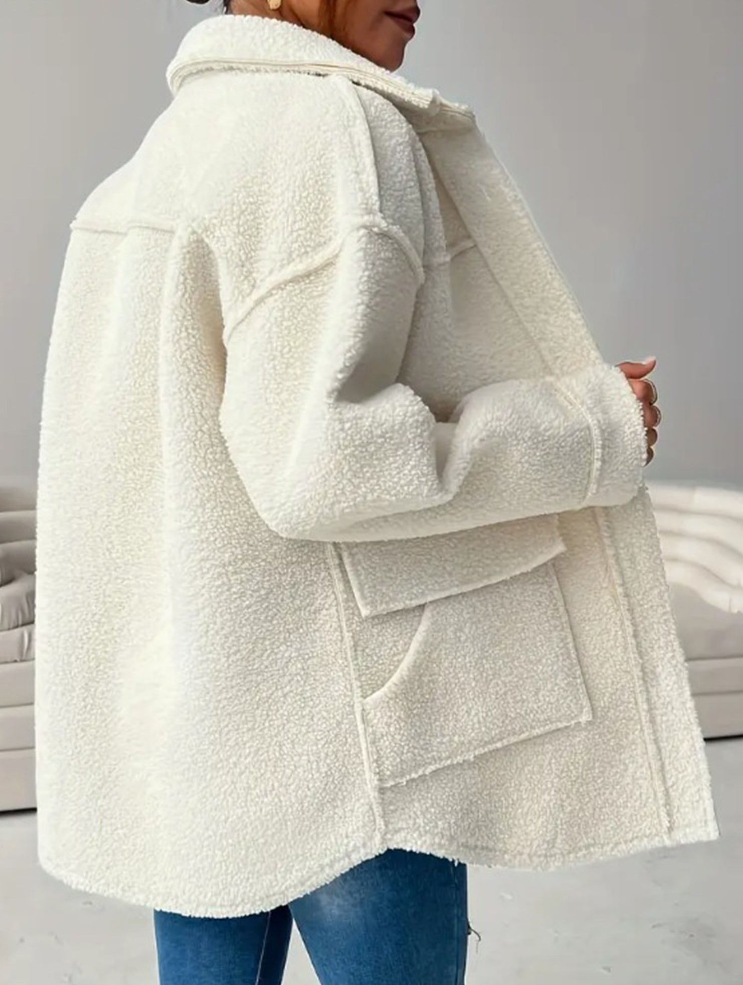 Loose-fitting lapel casual jacket