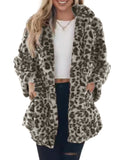 Stylish loose leopard print coat