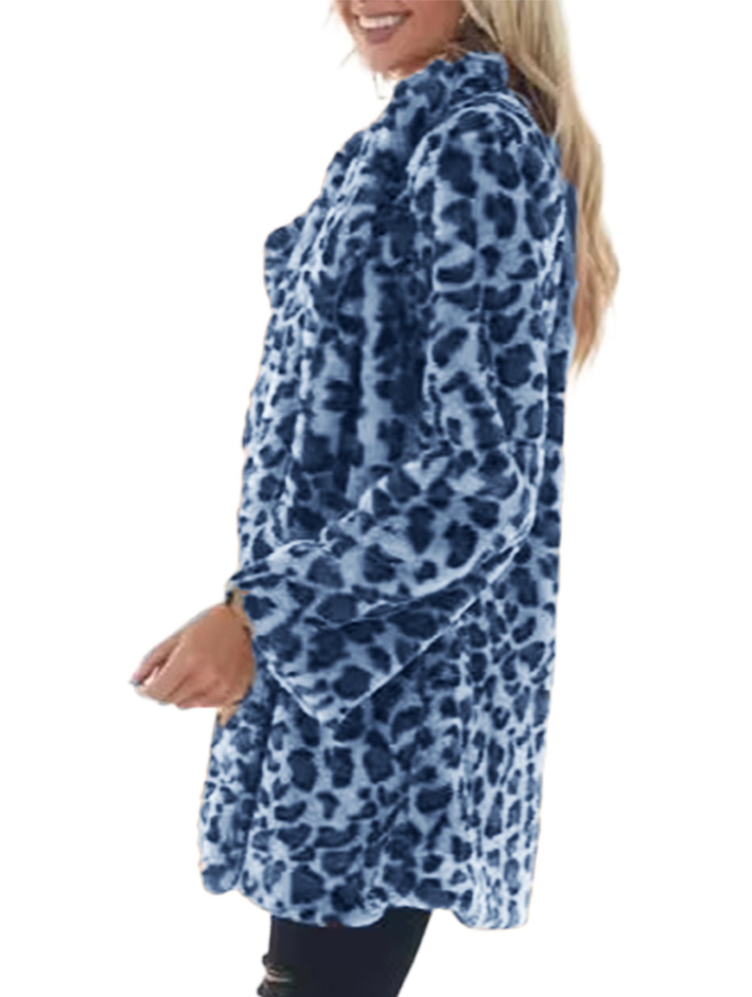 Stylish loose leopard print coat