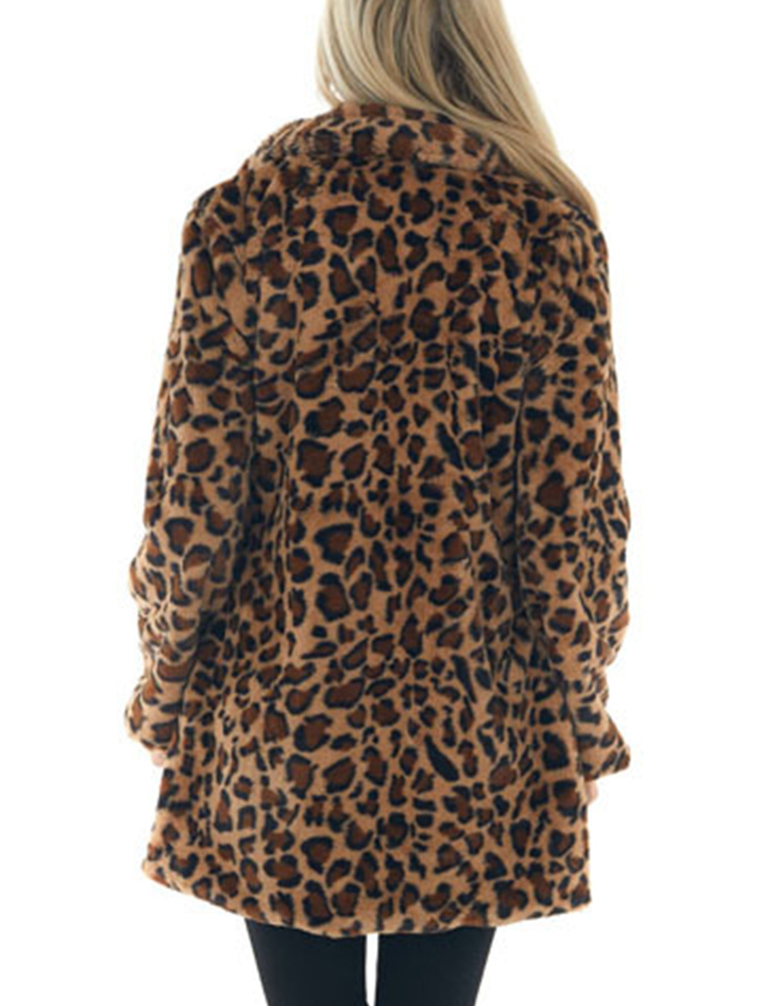 Stylish loose leopard print coat