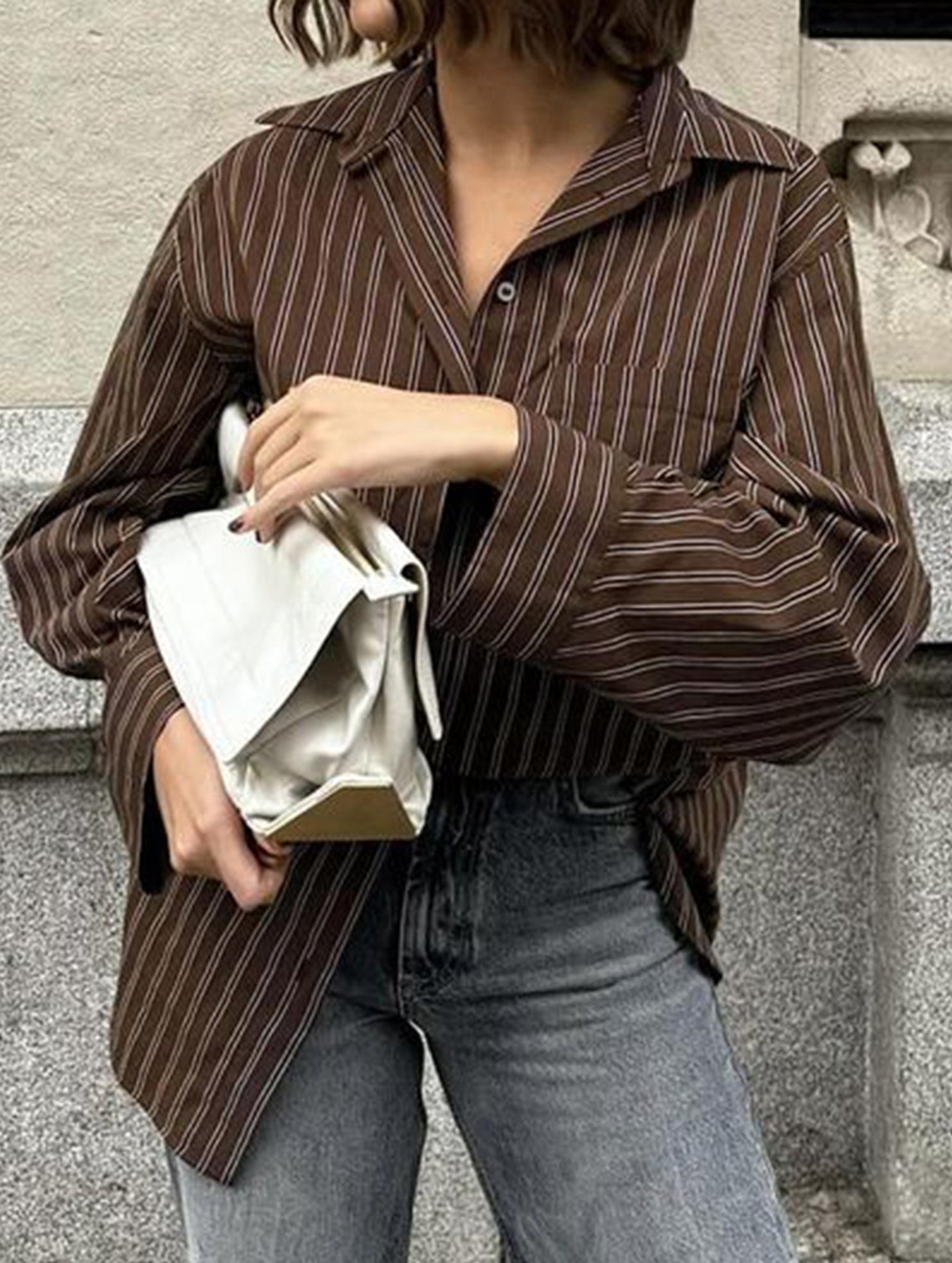 Versatile plaid long-sleeved shirt