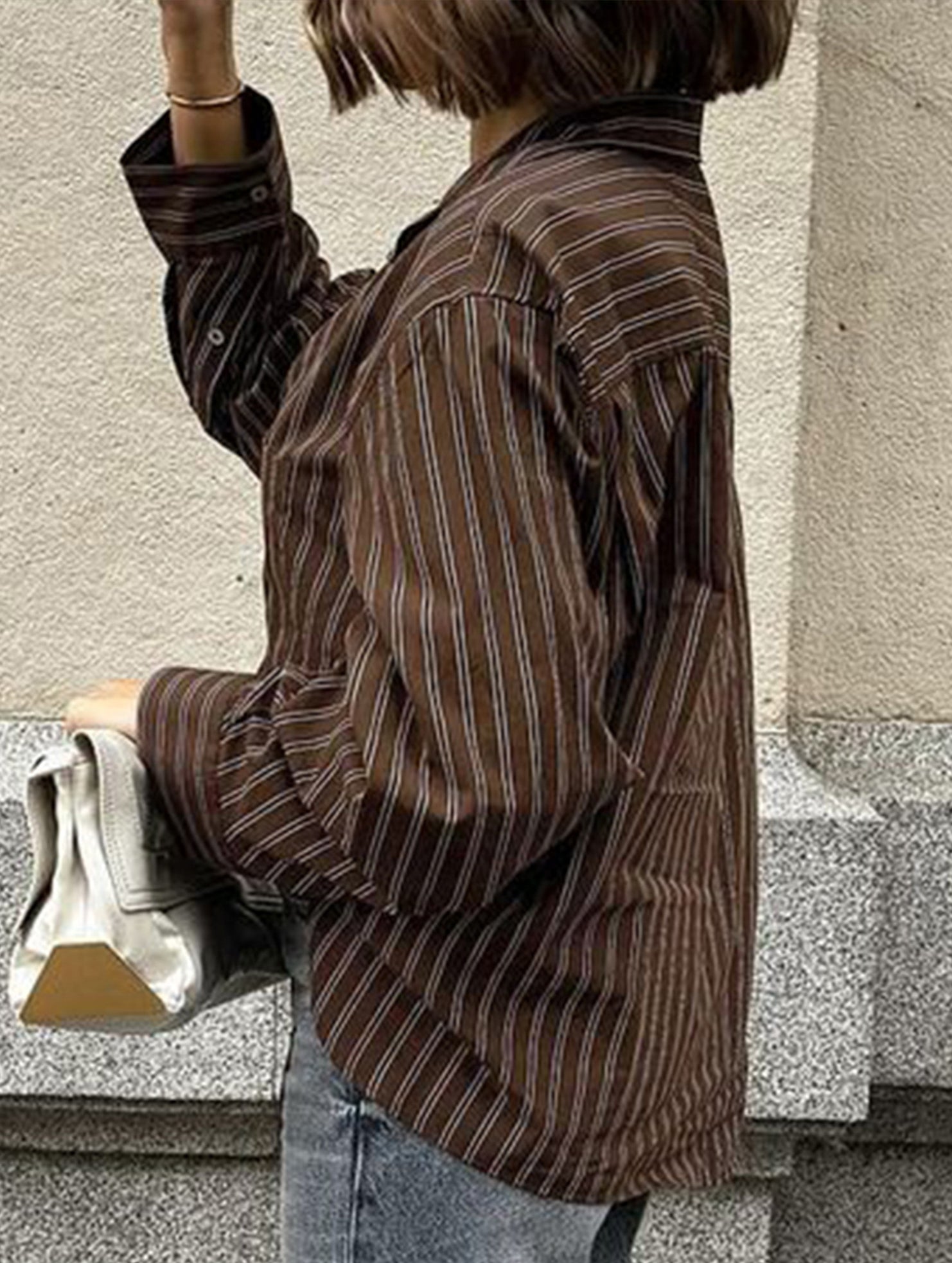 Versatile plaid long-sleeved shirt