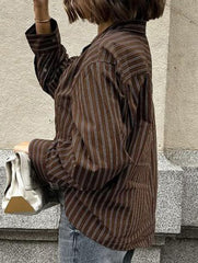 Versatile plaid long-sleeved shirt