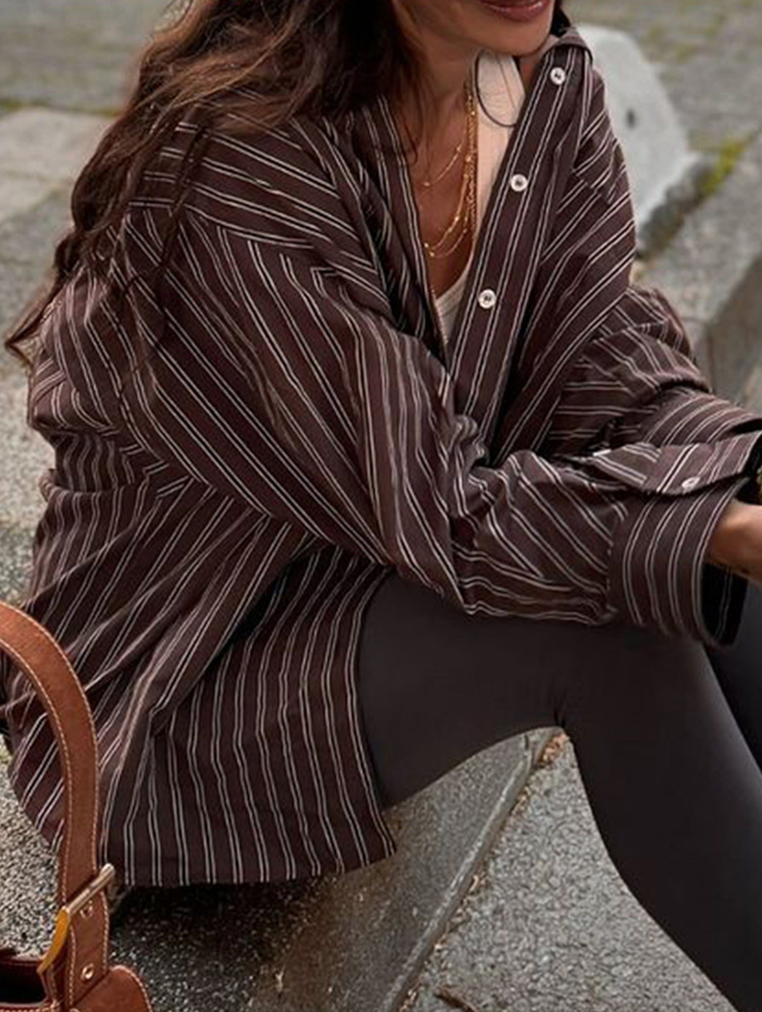 Versatile plaid long-sleeved shirt