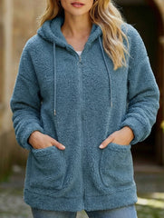 Zipper cardigan loose top women's coat