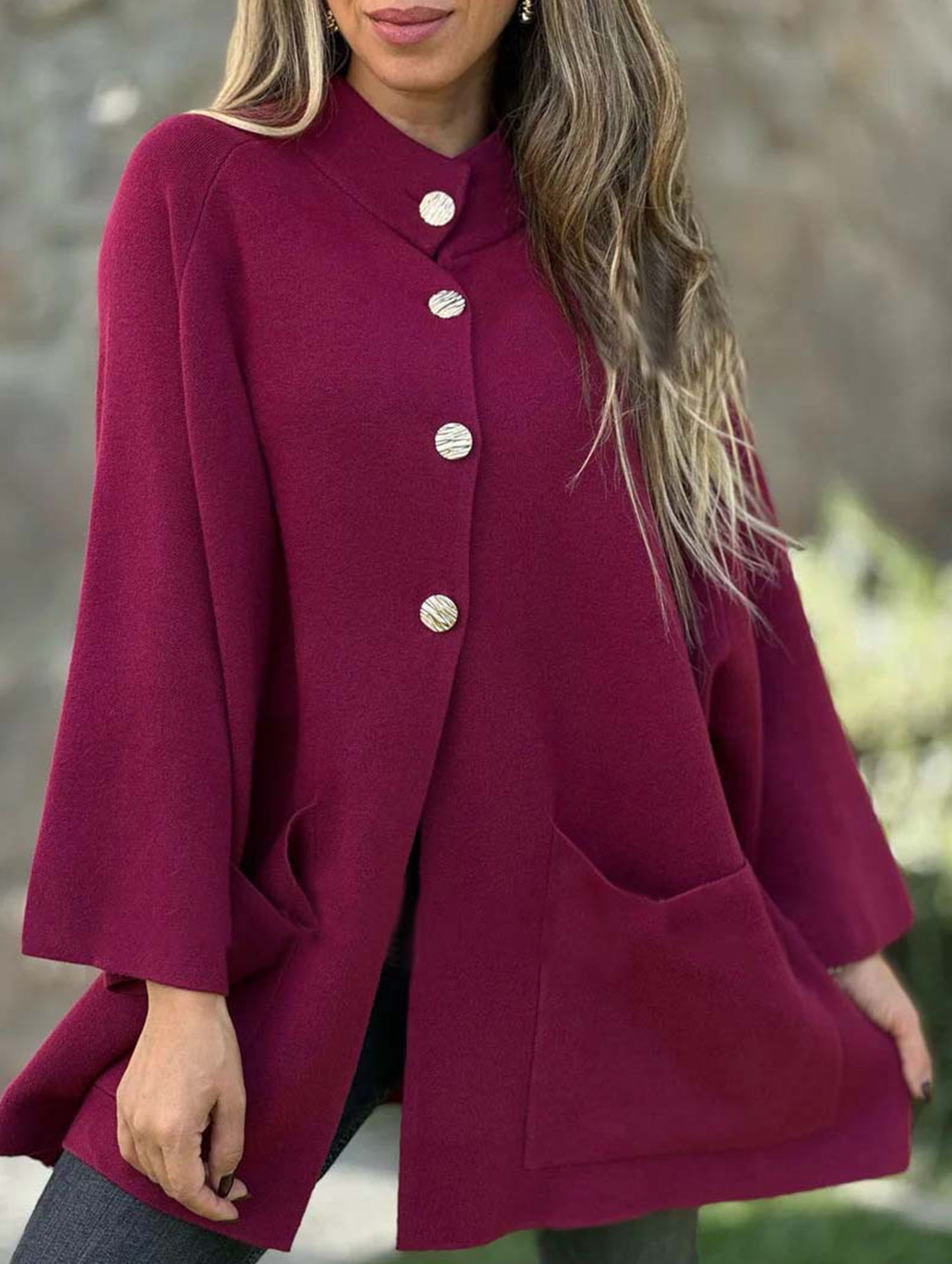 Casual single-breasted cardigan jacket