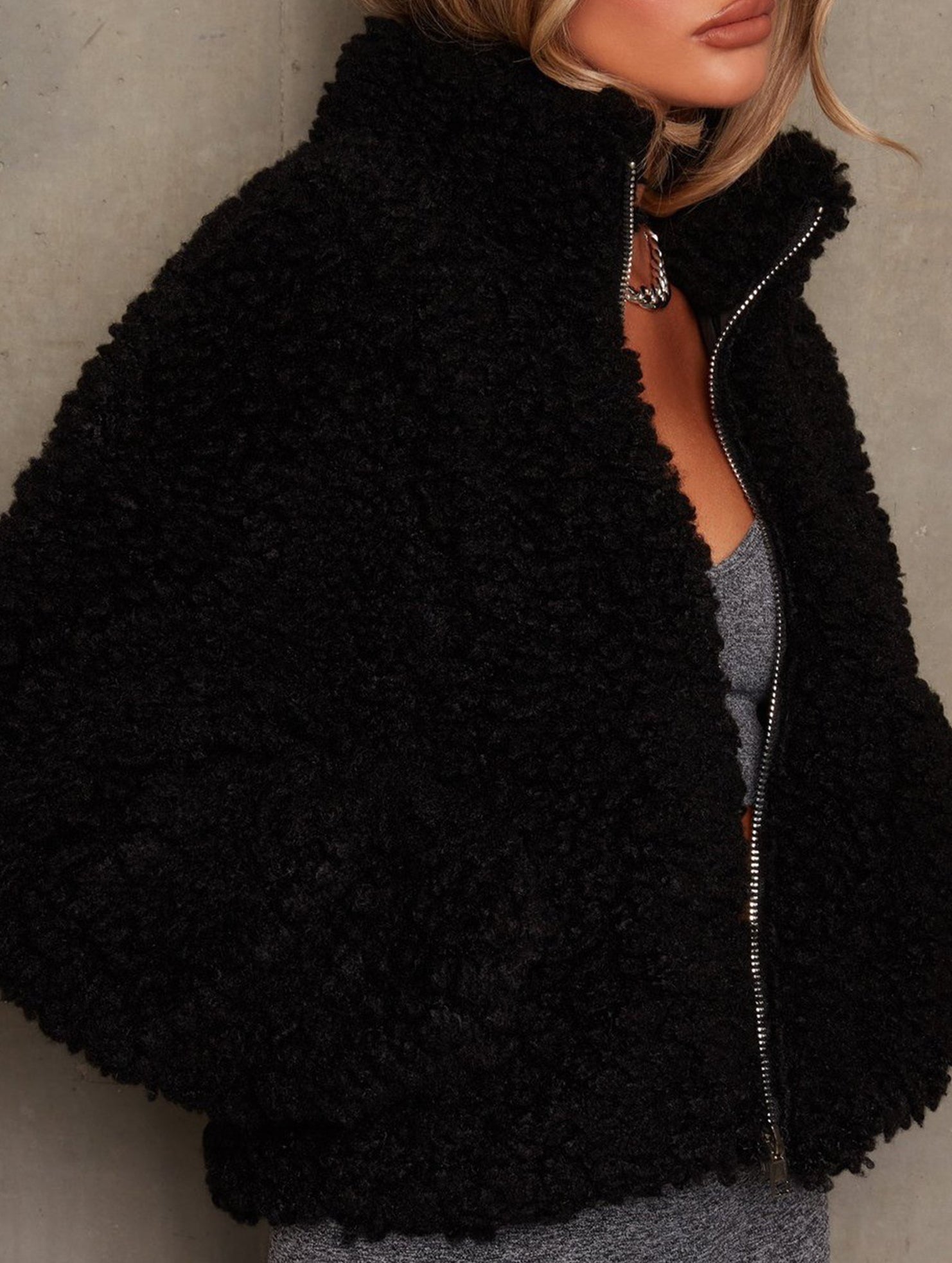 Stylish Short Plush Cardigan