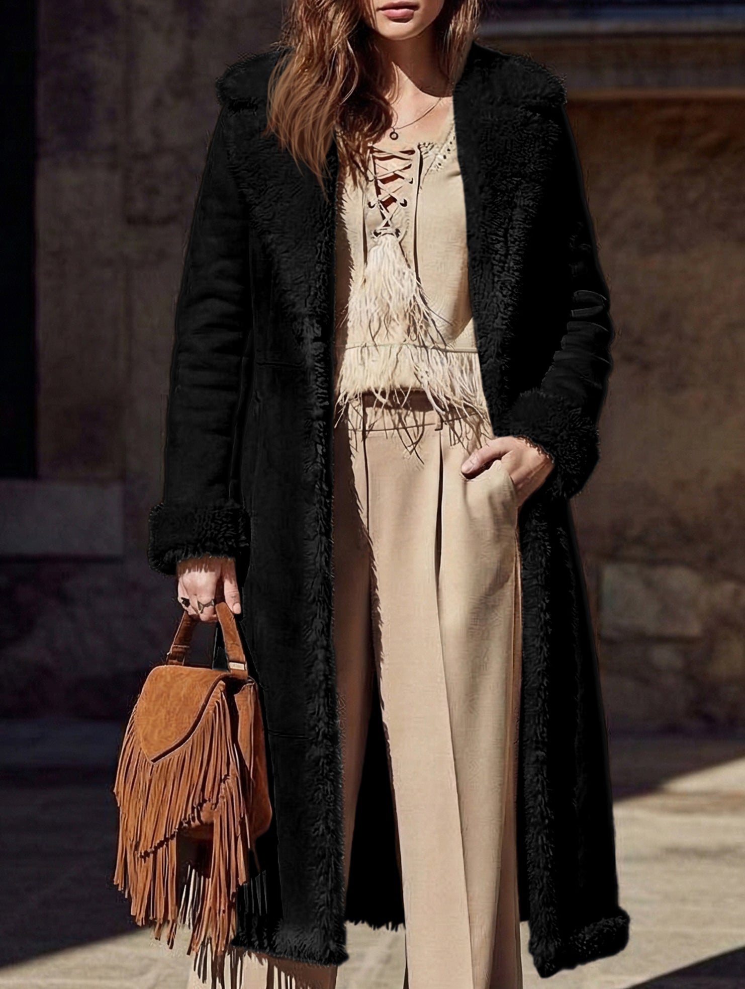 Warm and long thermal coat