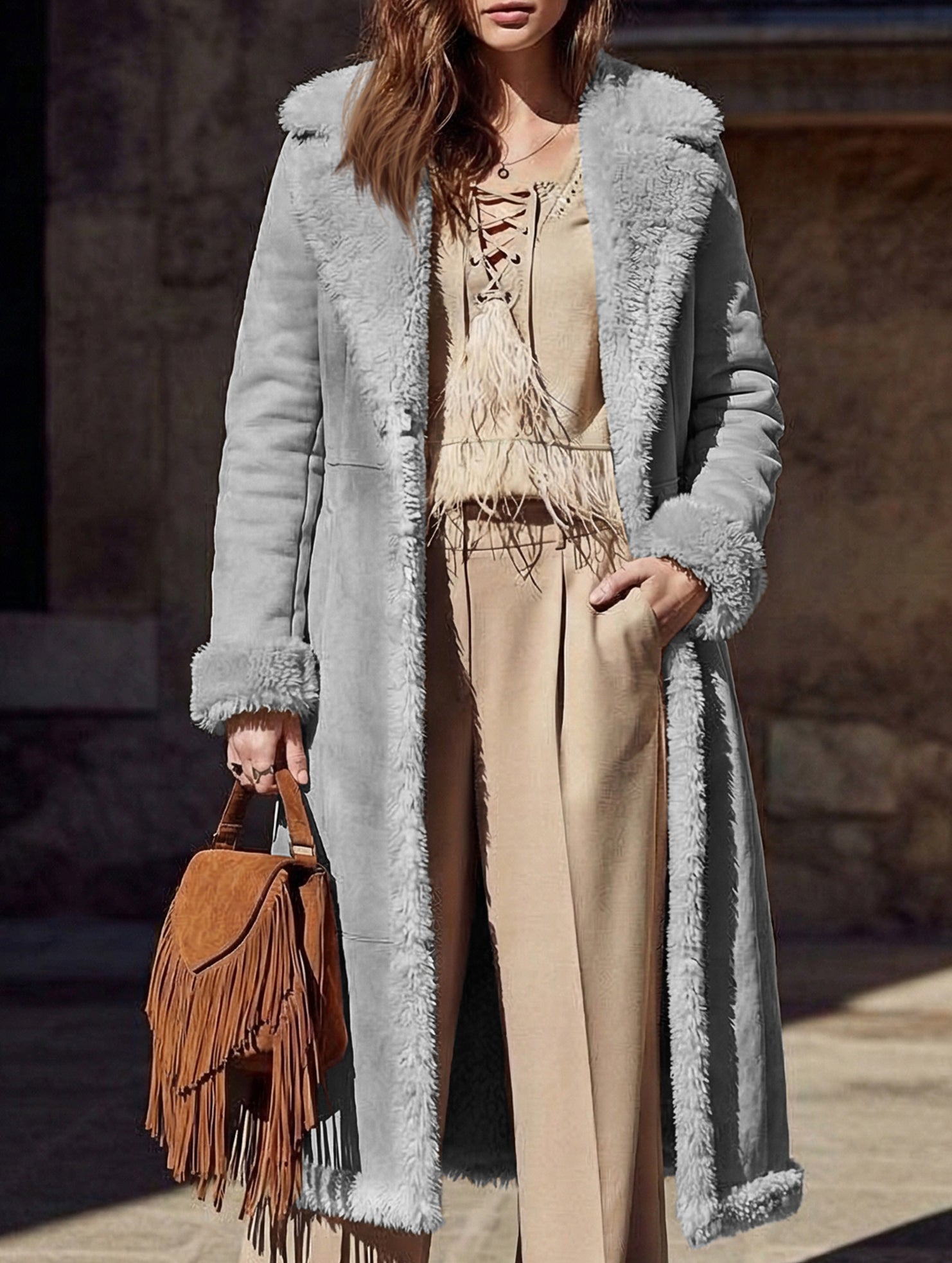 Warm and long thermal coat