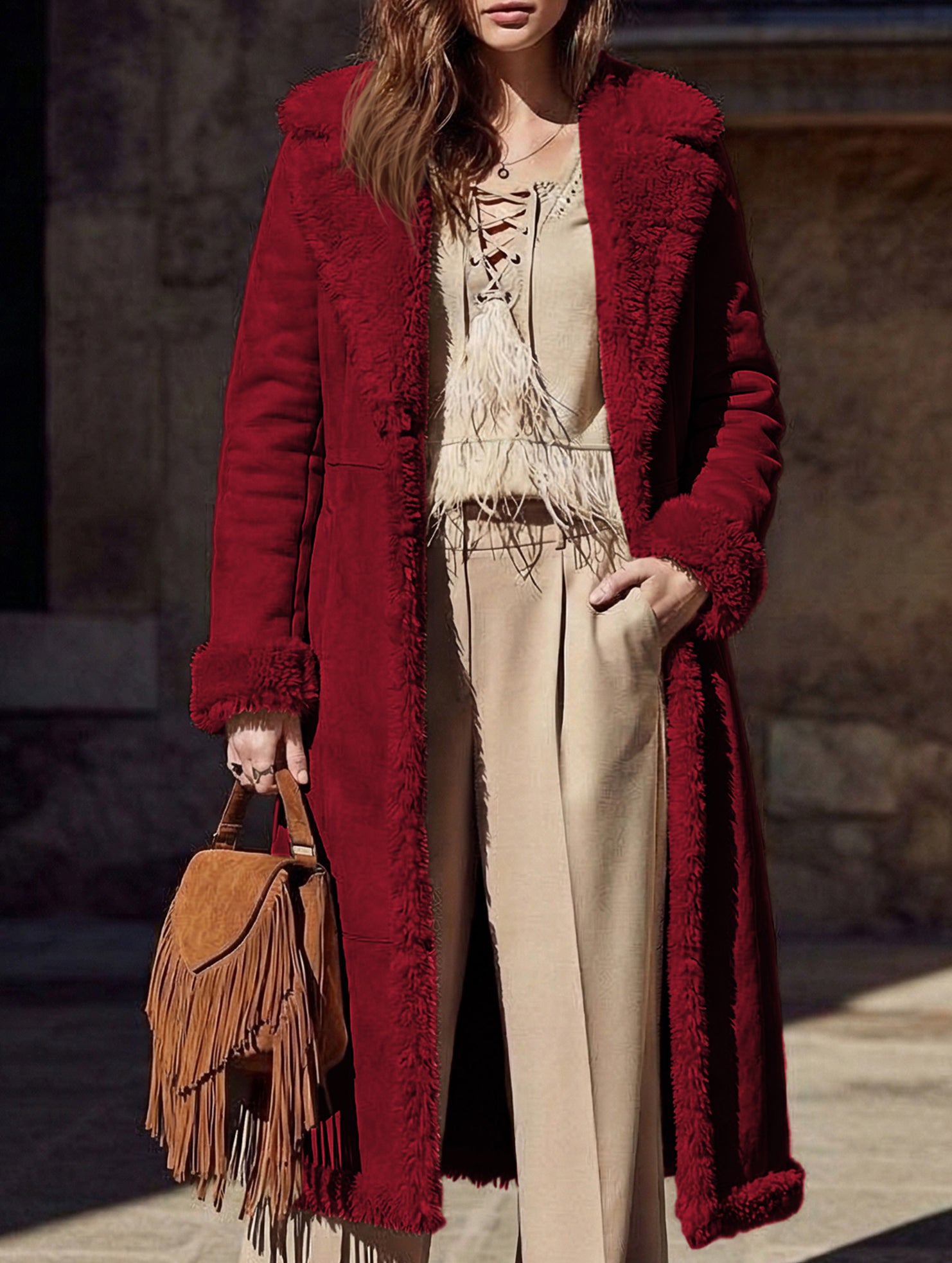 Warm and long thermal coat