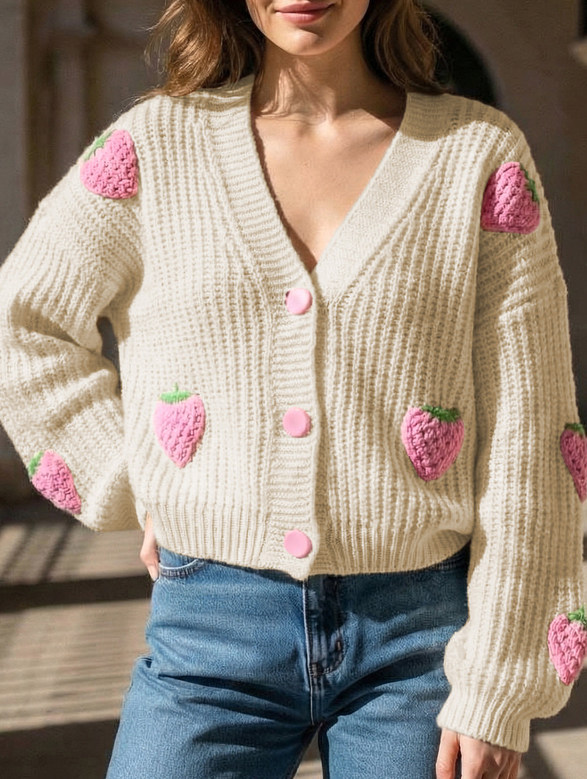 Loose and sweet button-down cardigan