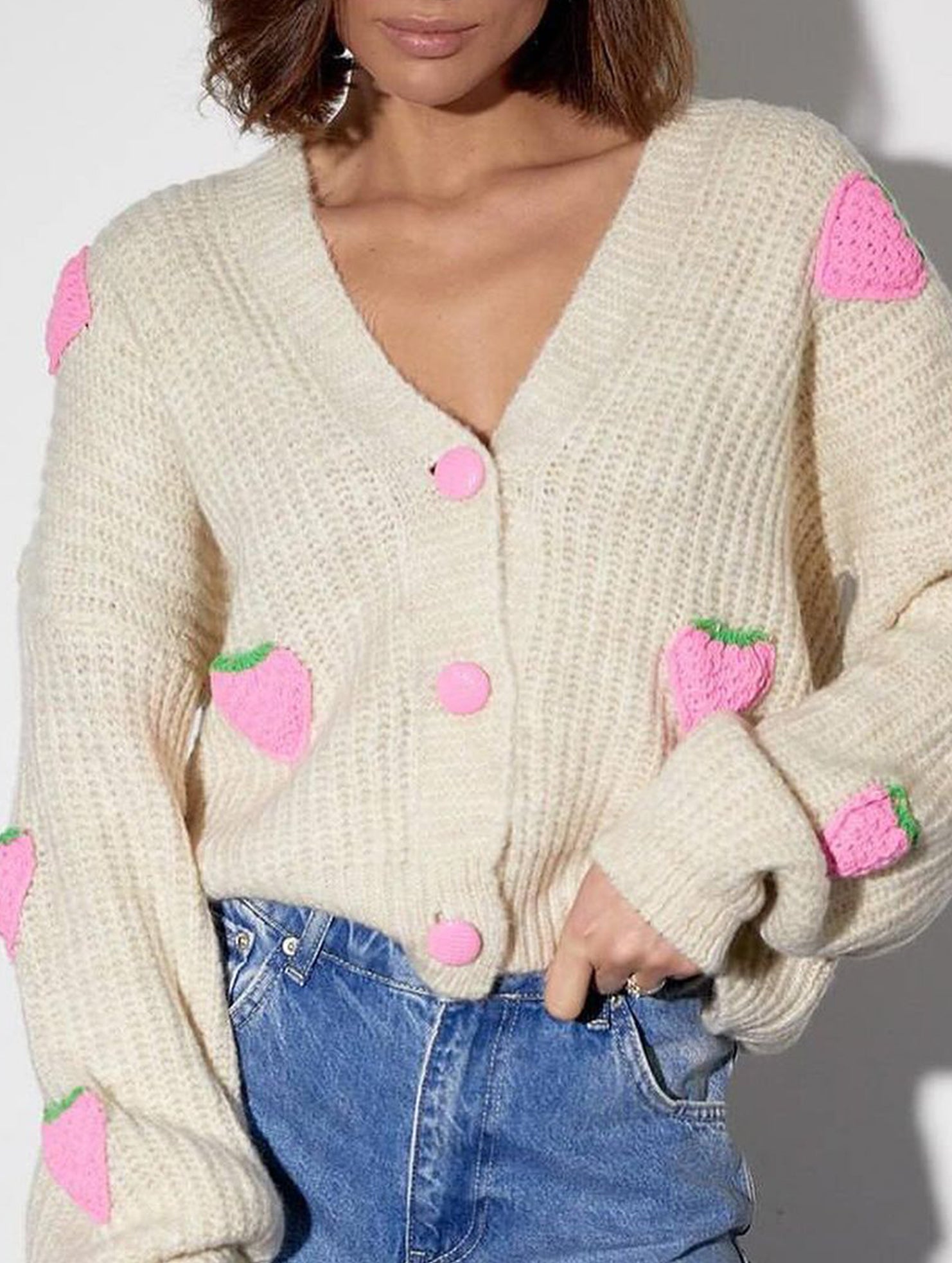 Loose and sweet button-down cardigan