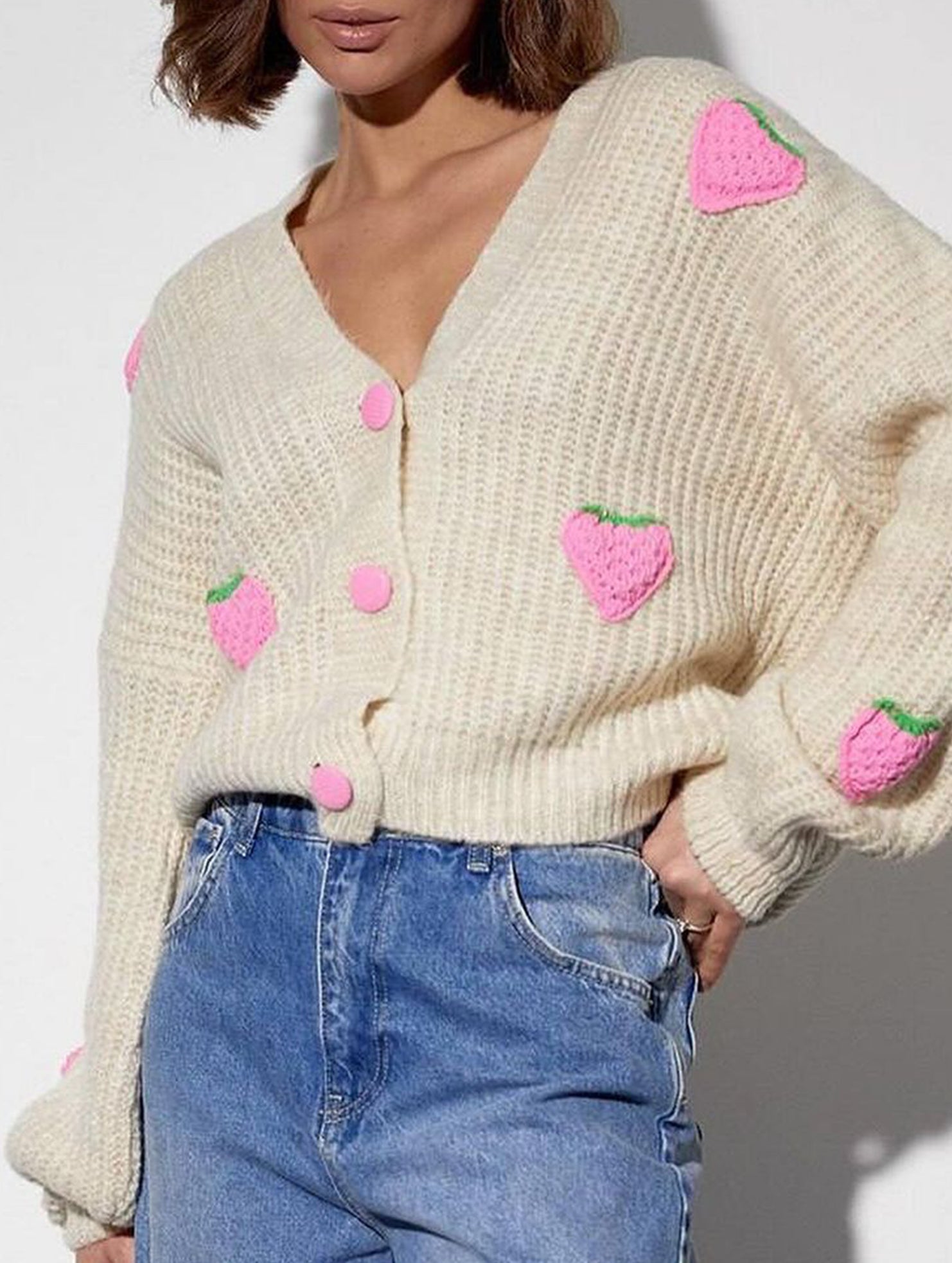 Loose and sweet button-down cardigan